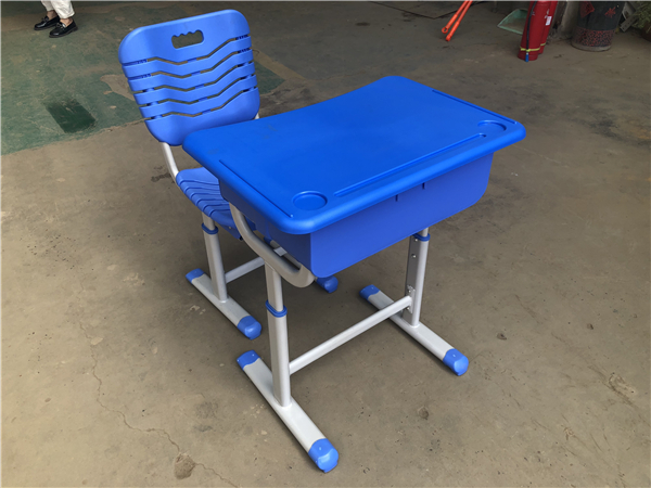 ABS深藍色單人課桌椅