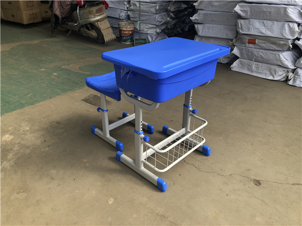 ABS深藍色單人課桌椅